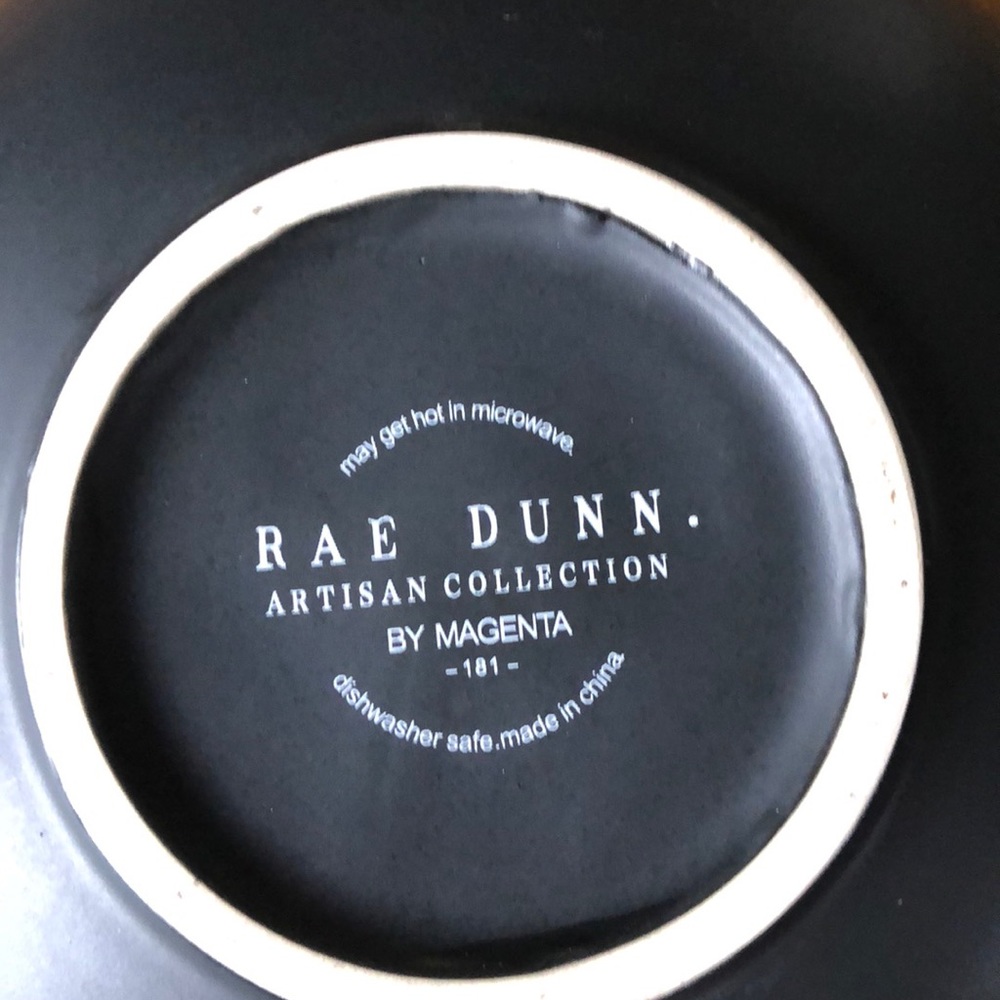 Rae Dunn Black happy Halloween bowl skeletons - Picture 3 of 4